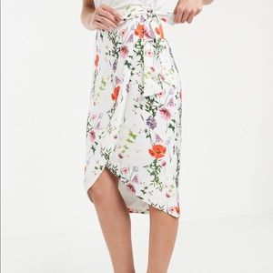 🌺🆕 Rare Ted Baker London Hedgerow Wrap Midi Skirt🌺